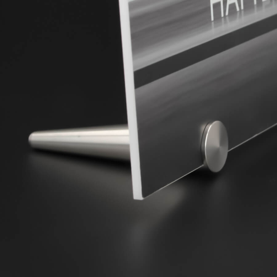 2 Fotoaufsteller Edelstahl für 6mm Glas