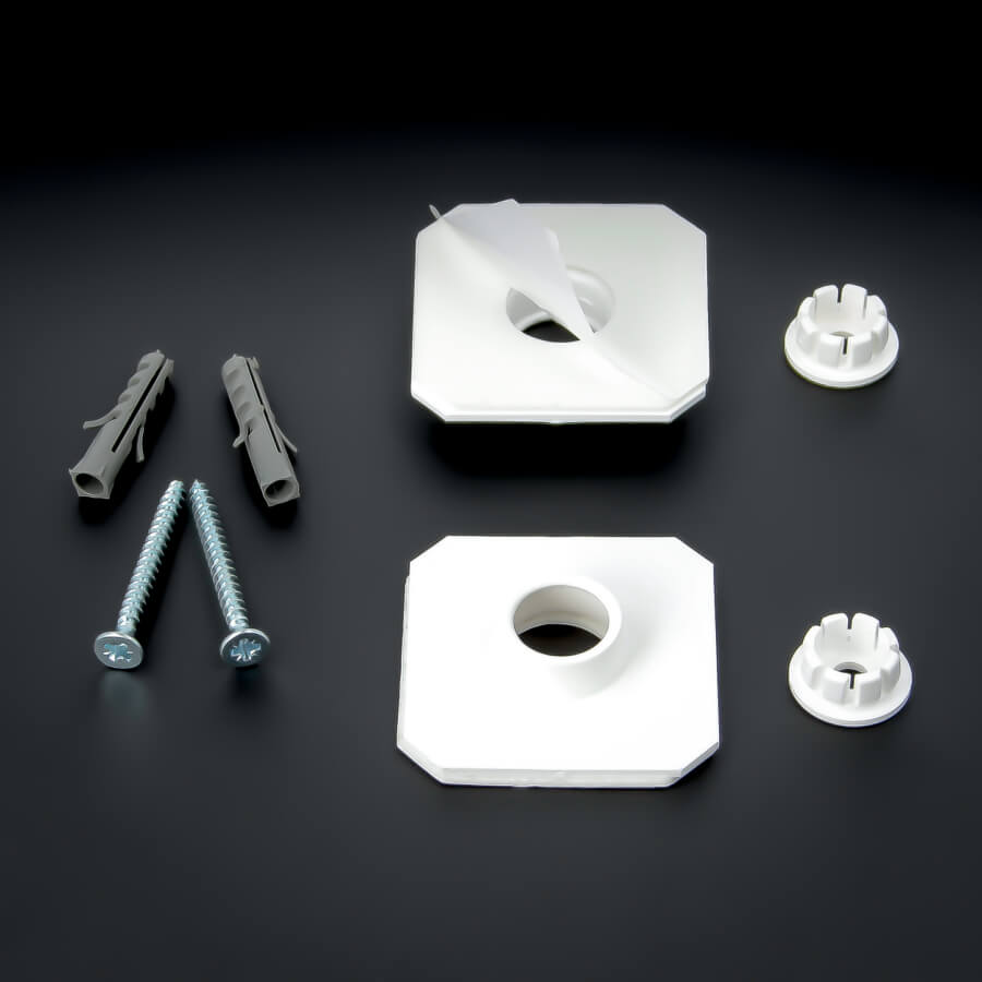 Glasbefestigung 2er Set Wandglashalter bis 24Kg